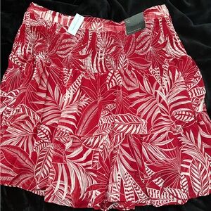 Banana Republic Red and White Mini Skirt